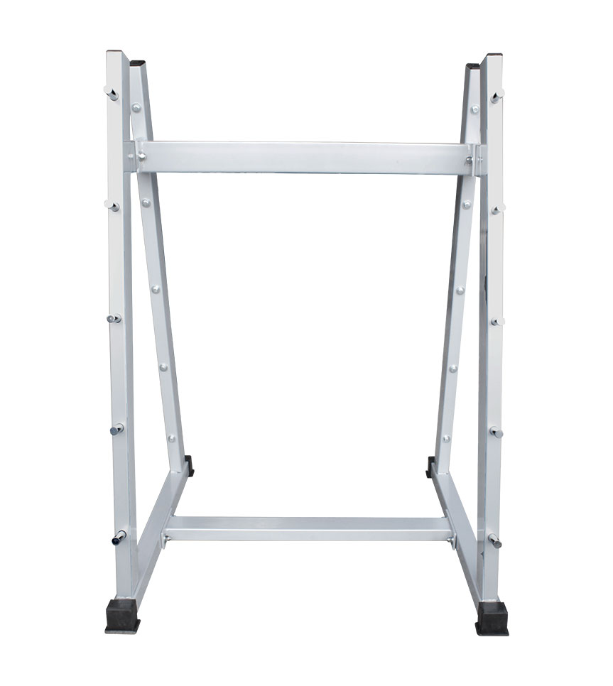 Rack para barras de peso integrado
